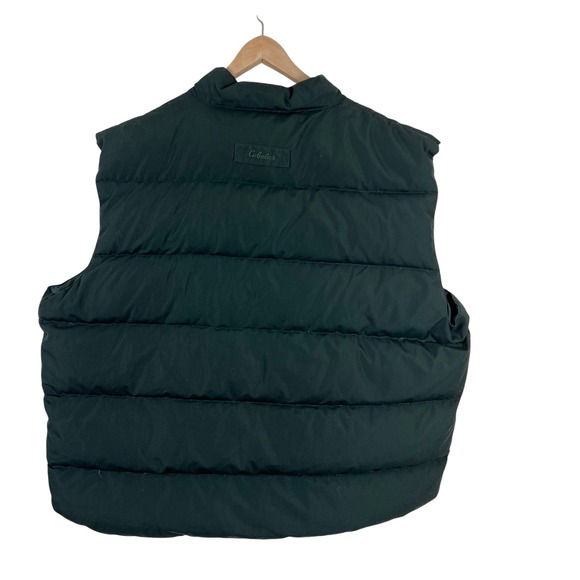 Cabelas Outdoor Gear Premier Northern Goose Down Puffer Vest Men's 3XL Green - Picture 2 of 10